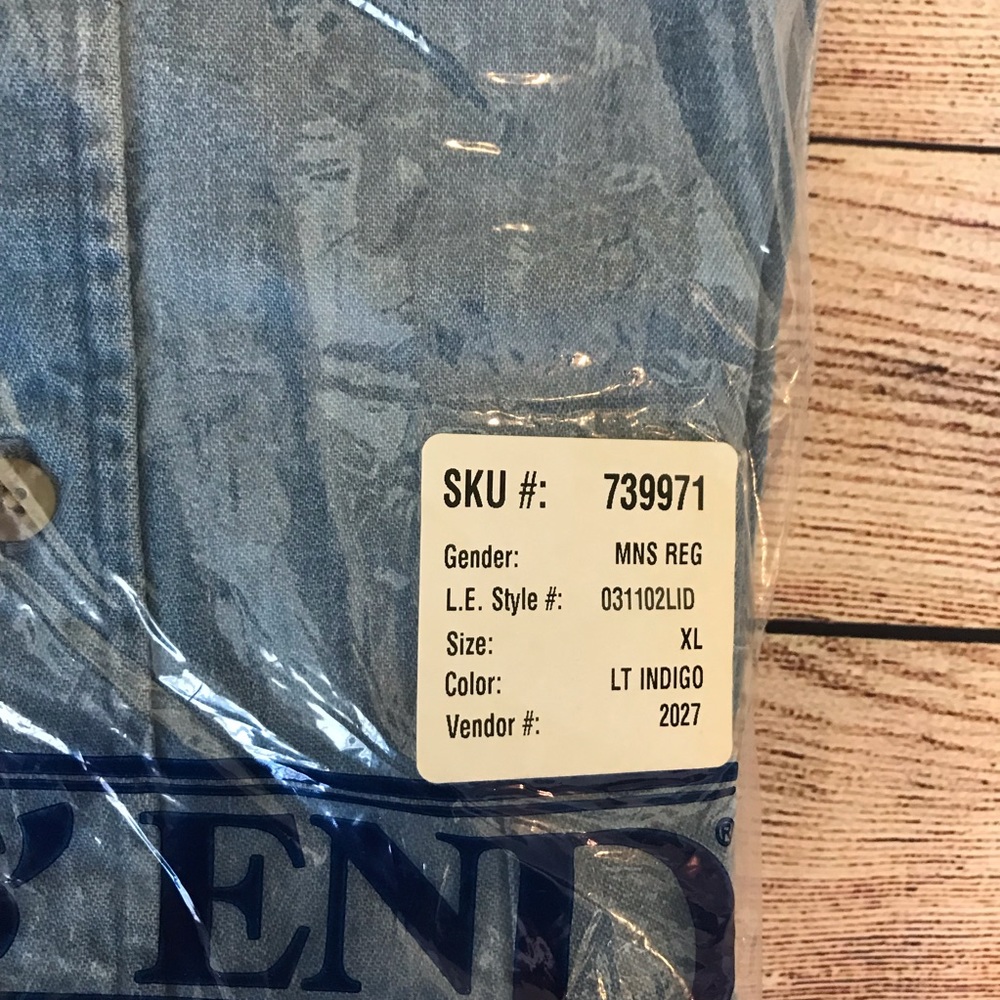 NWT Land’s End Blue Denim Button Down Shirt - Picture 5 of 6